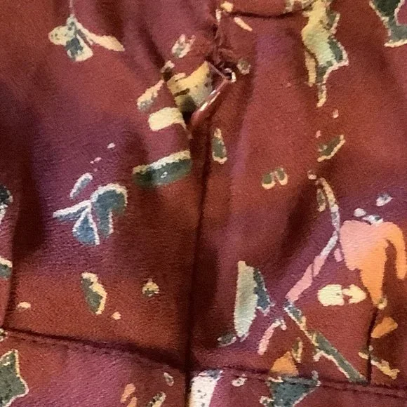 EUC  Roxy Mauve Floral Open Back Dress  Size:  Small - Picture 3 of 8